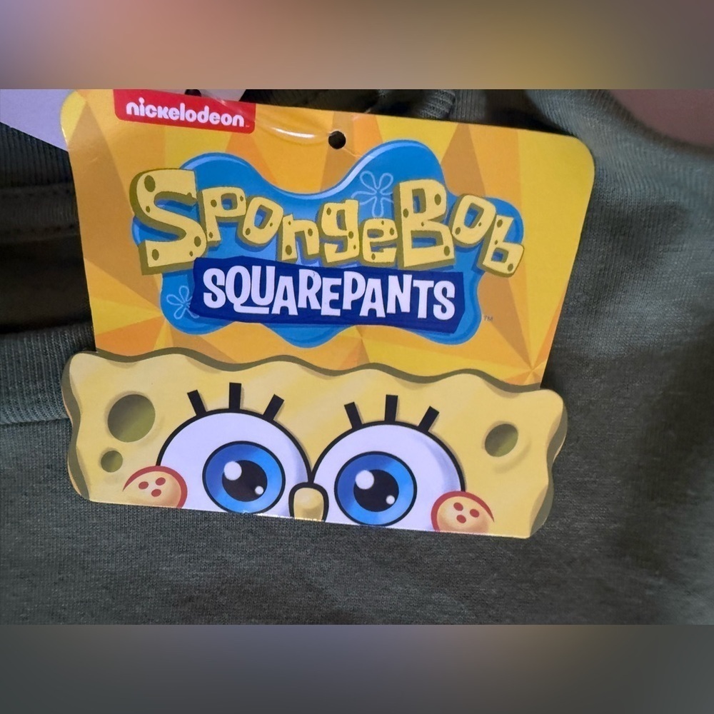 SpongeBob and Patrick caveman long sleeve shirt Nickelodeon size L green - Picture 10 of 13
